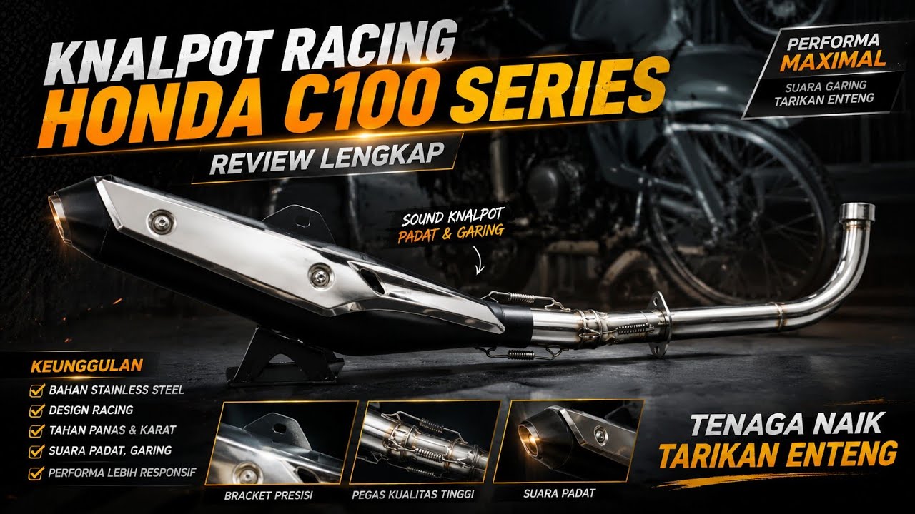 Review knalpot racing honda revo lama model supra x 125 FI - PNP all bebek honda 100 series