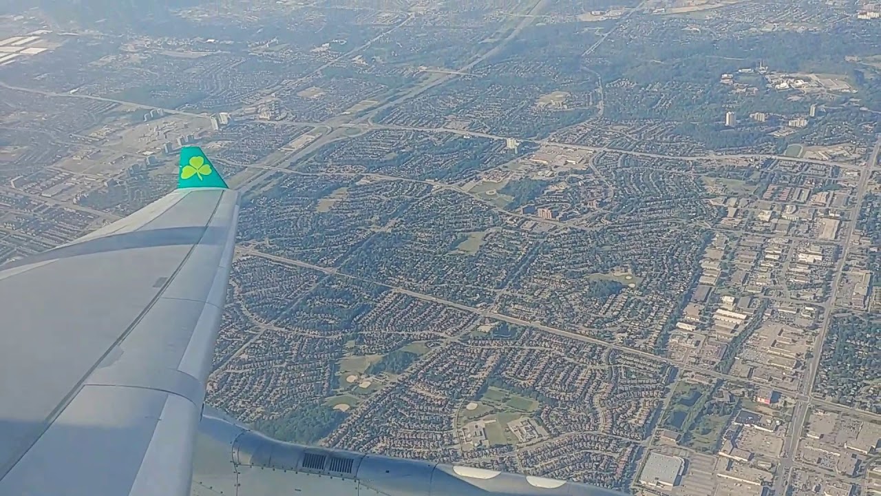 Aer Lingus A330-200 takeoff Toronto YYZ. & morning landing Dublin DUB