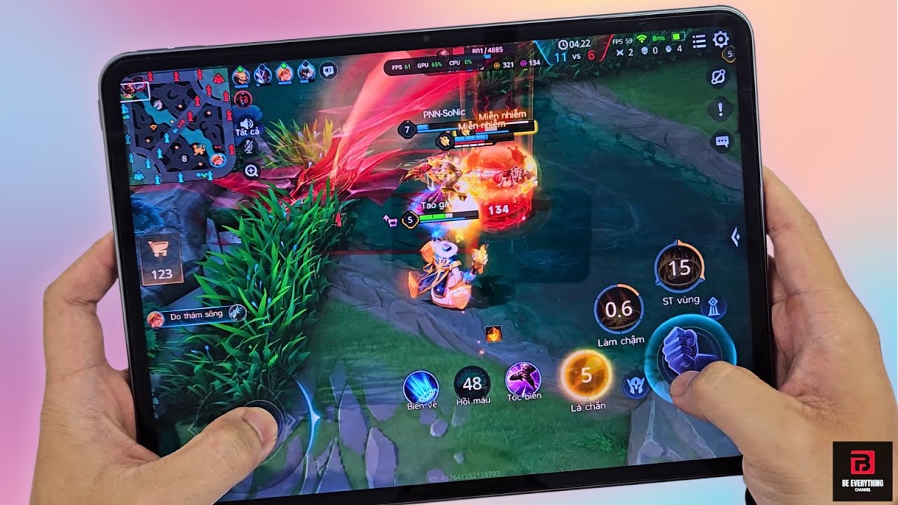 Leo Rank Liên quân Mobile trên OPPO Pad 2 Dimensity 9000 quá mượt như iPad