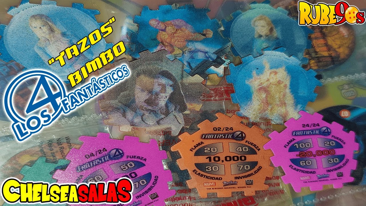 Tazos Los 4 fantasticos Bimbo Marinela 2005 Peru