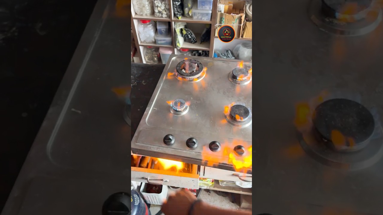4burner steel stove LPG gas pipe regulator change in Telugu #pipe #regulator #change #lpg