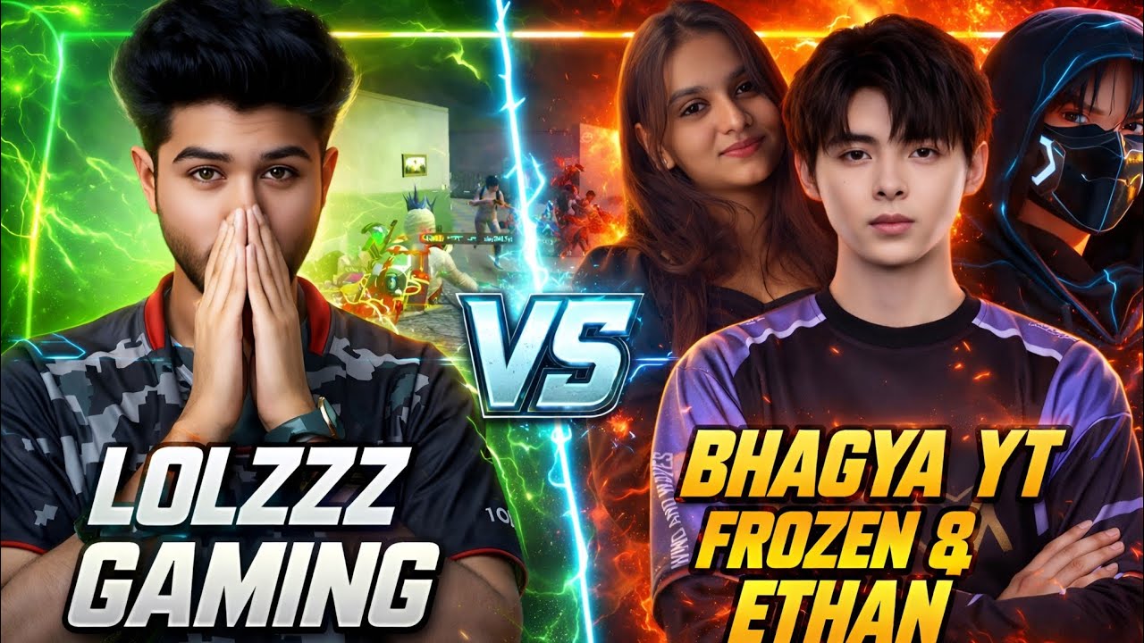 LolzZz Gaming vs Bhagya + Ethan & Frozen 😱 | INTENSE LIVE Fight | Full BGMI Match