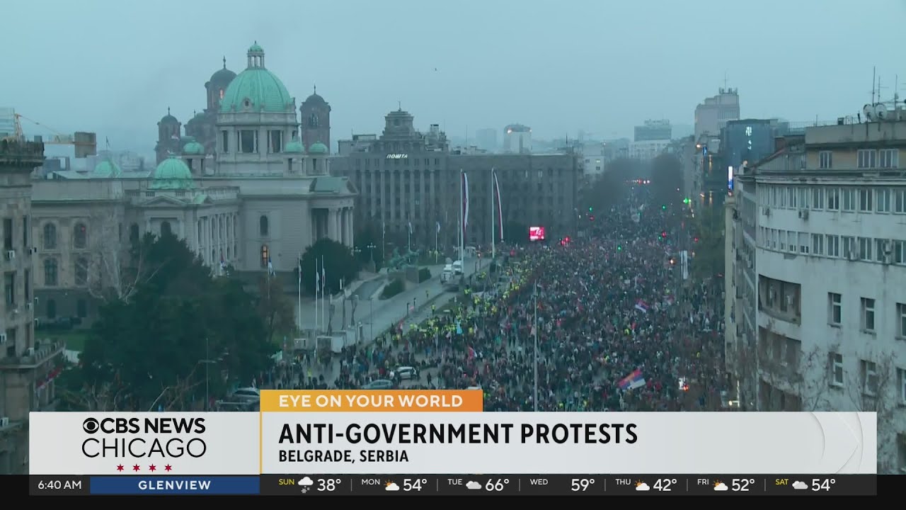 Anti-government protests held in Belgrade, Serbia