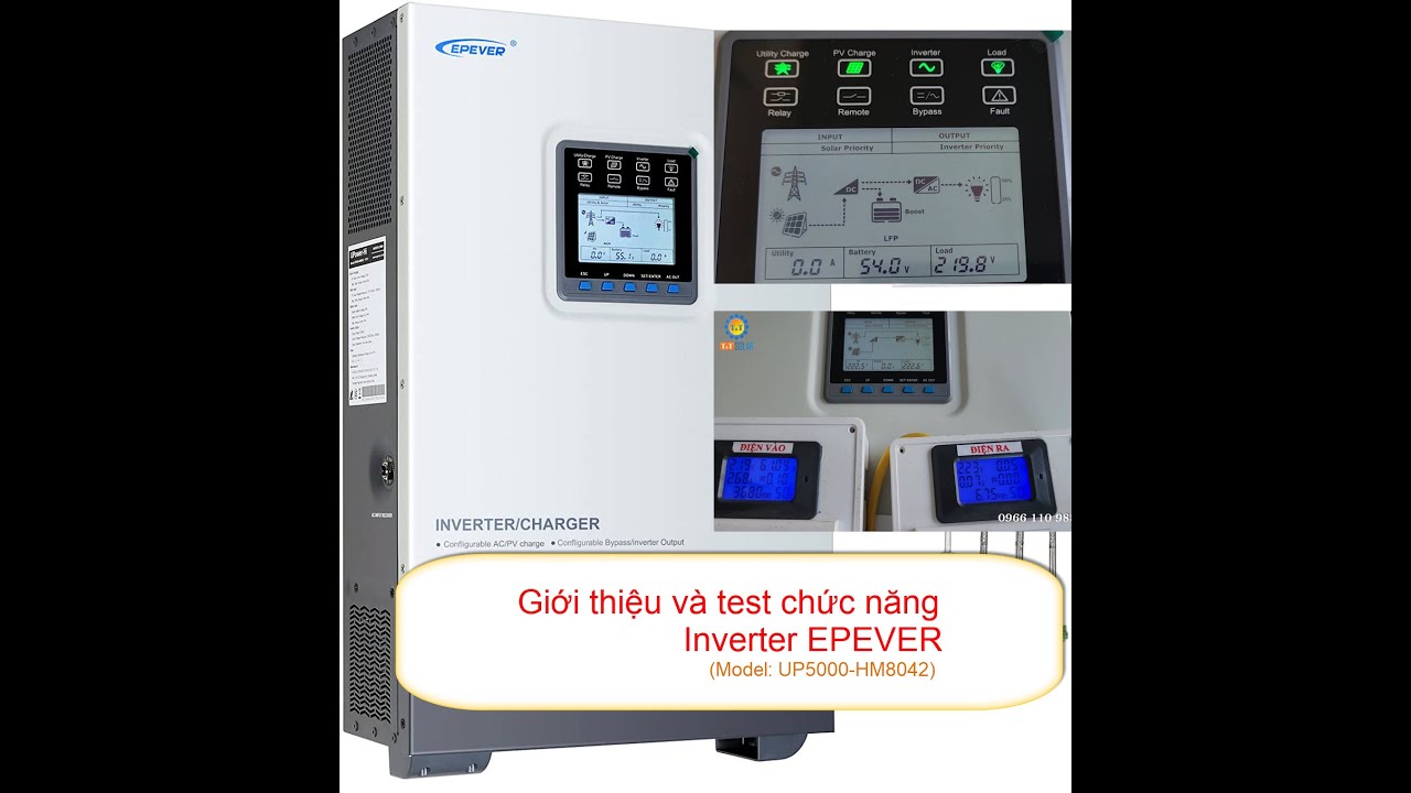 Giới thiệu và test chức năng Inverter EPEVER model UP5000-HM8042