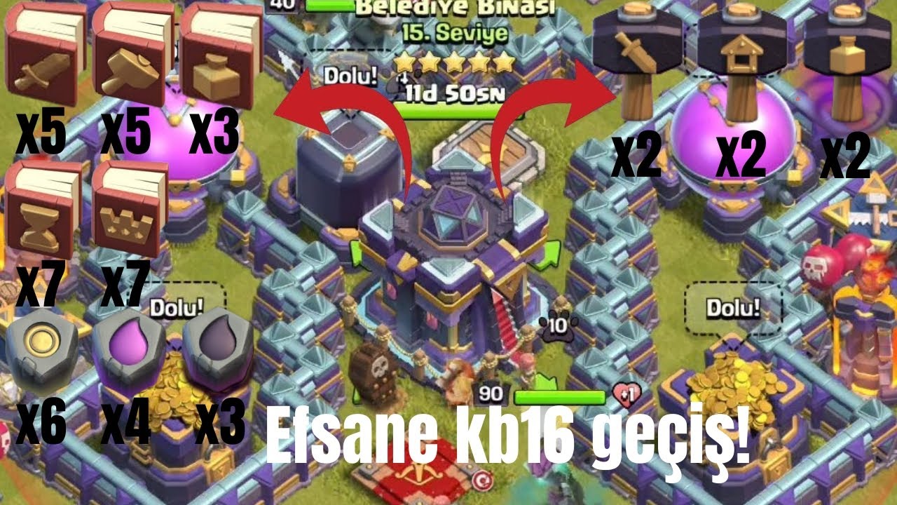 HAKKINI VERDİK! 8000 TL KB16 DEHŞET BİR GEÇİŞ 350 MİLYON GANİMET CLASH OF CLANS