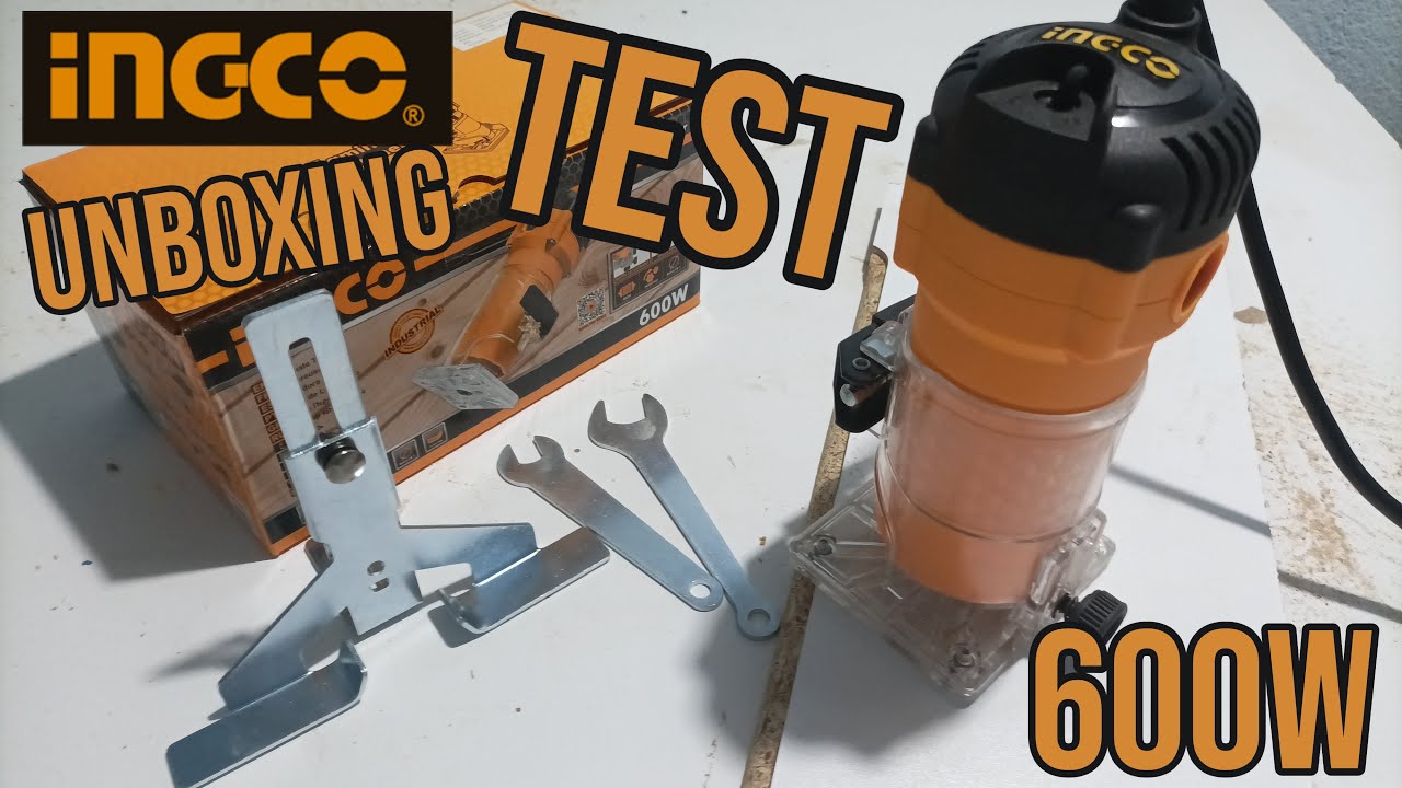 Unboxing + Testing Ingco PLM6001 Laminate Trimmer Router (600W, 6mm) / Ингко рачна фреза 600W #ingco