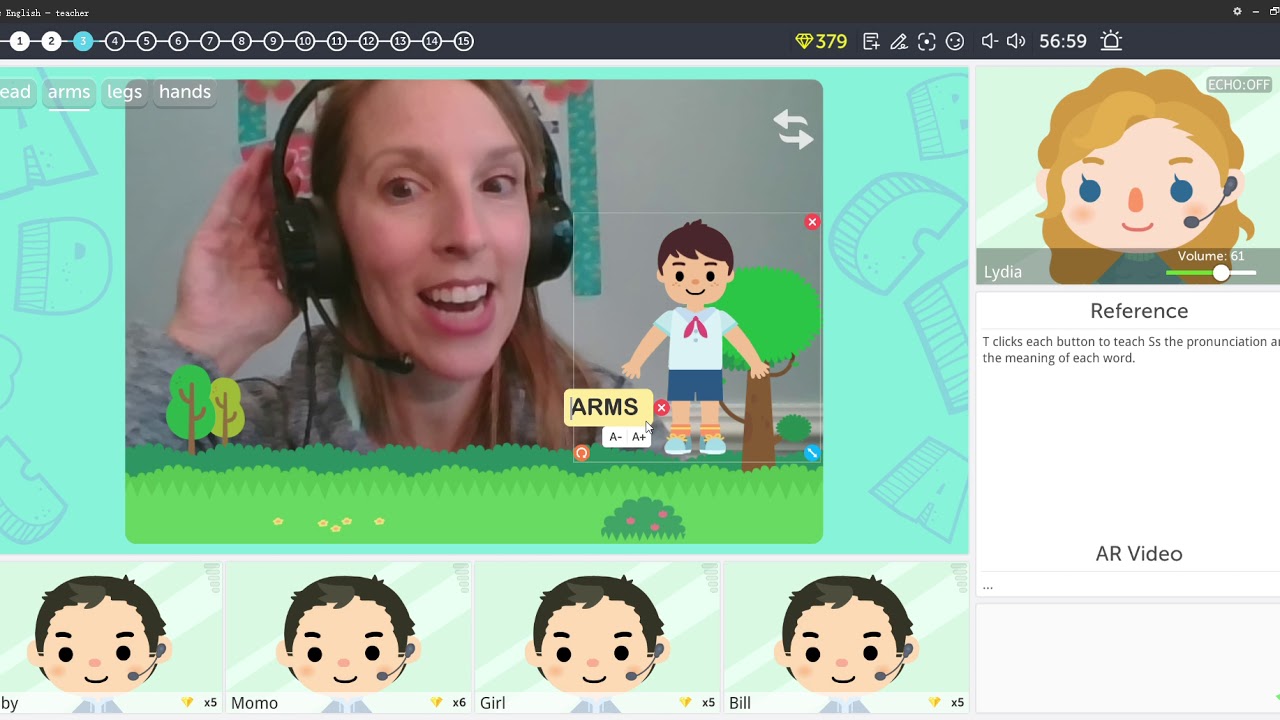 QKids classroom navigation