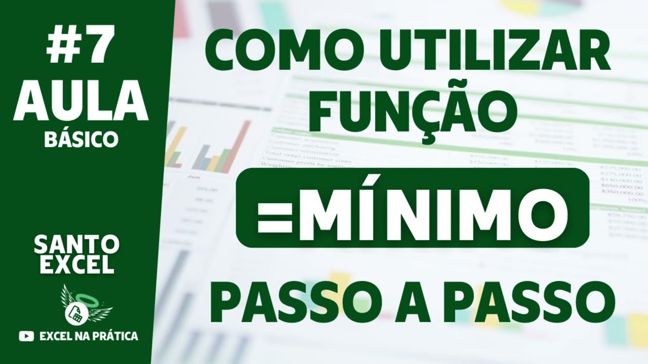 COMO ENCONTRAR O MENOR VALOR EM UM CONJUNTO DE CÉLULAS COM A FORMULA =MÍNIMO NO EXCEL RÁPIDO E FÁCIL