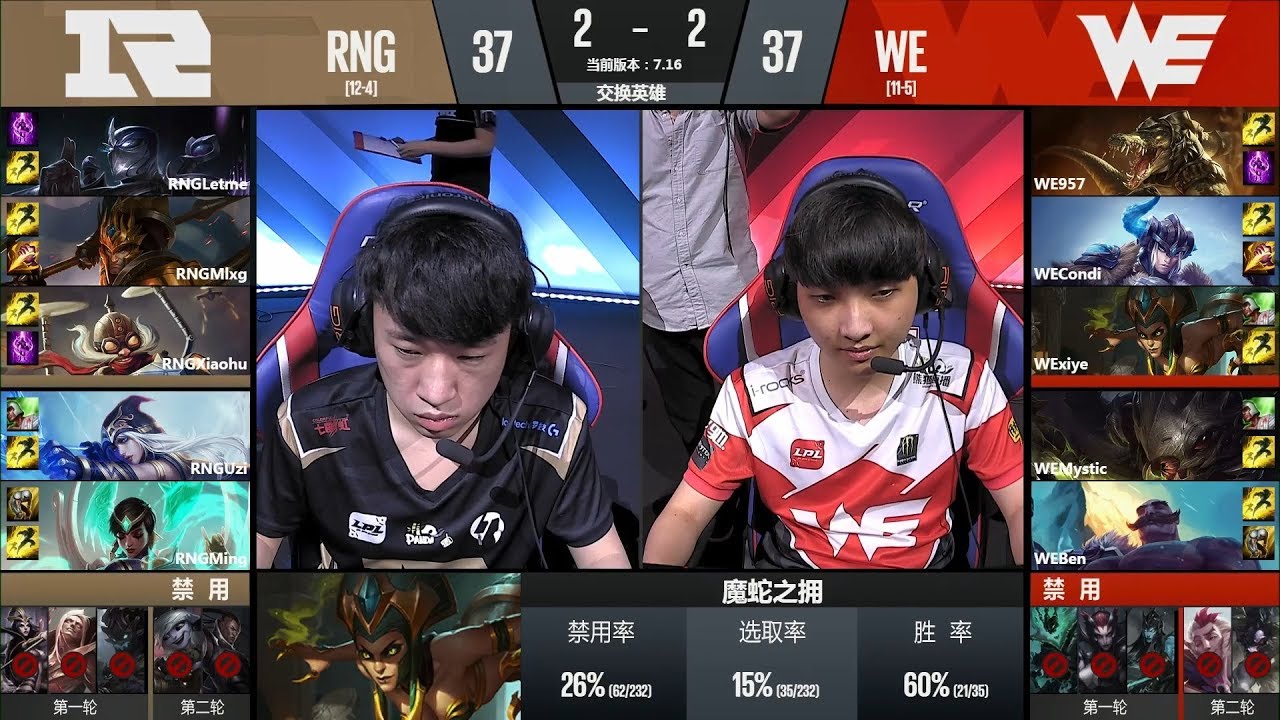 【LPL夏季賽】季後賽 半決賽 RNG vs WE #5