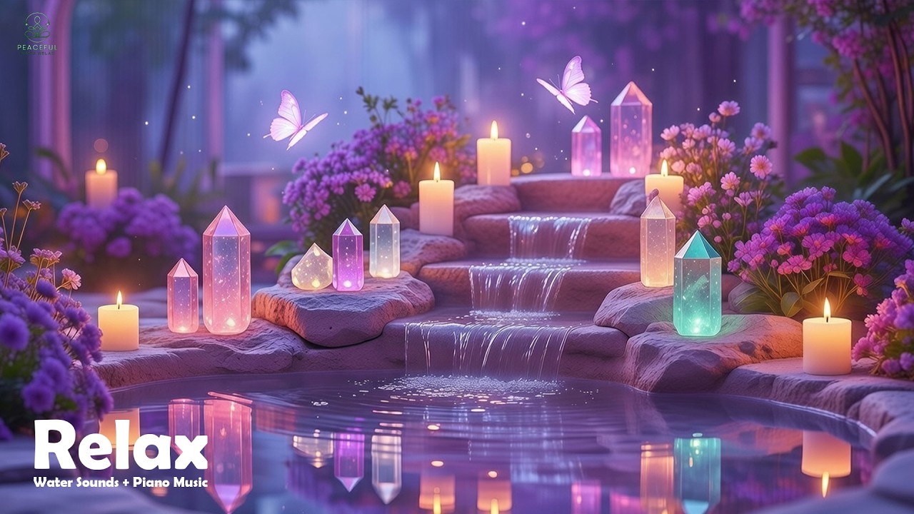 Peaceful Piano with Soothing Water Sounds 🌿 Insomnia Relief, Anxiety & Stress | Calm Mind & Body