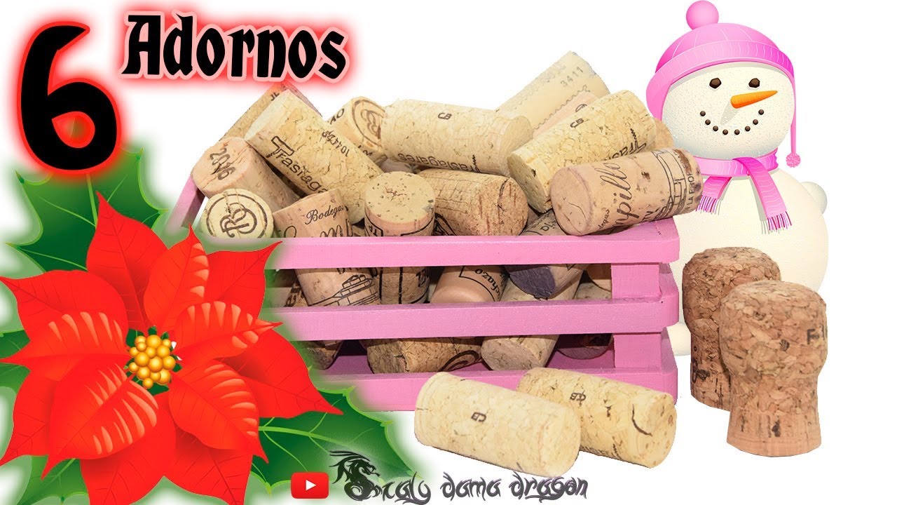 6 Ideas con corchos de vino / adornos navideños