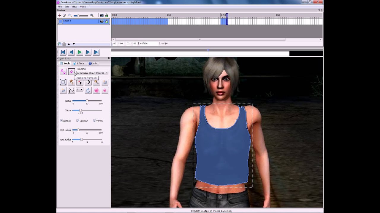 Change color in video- Sensarea 2.part