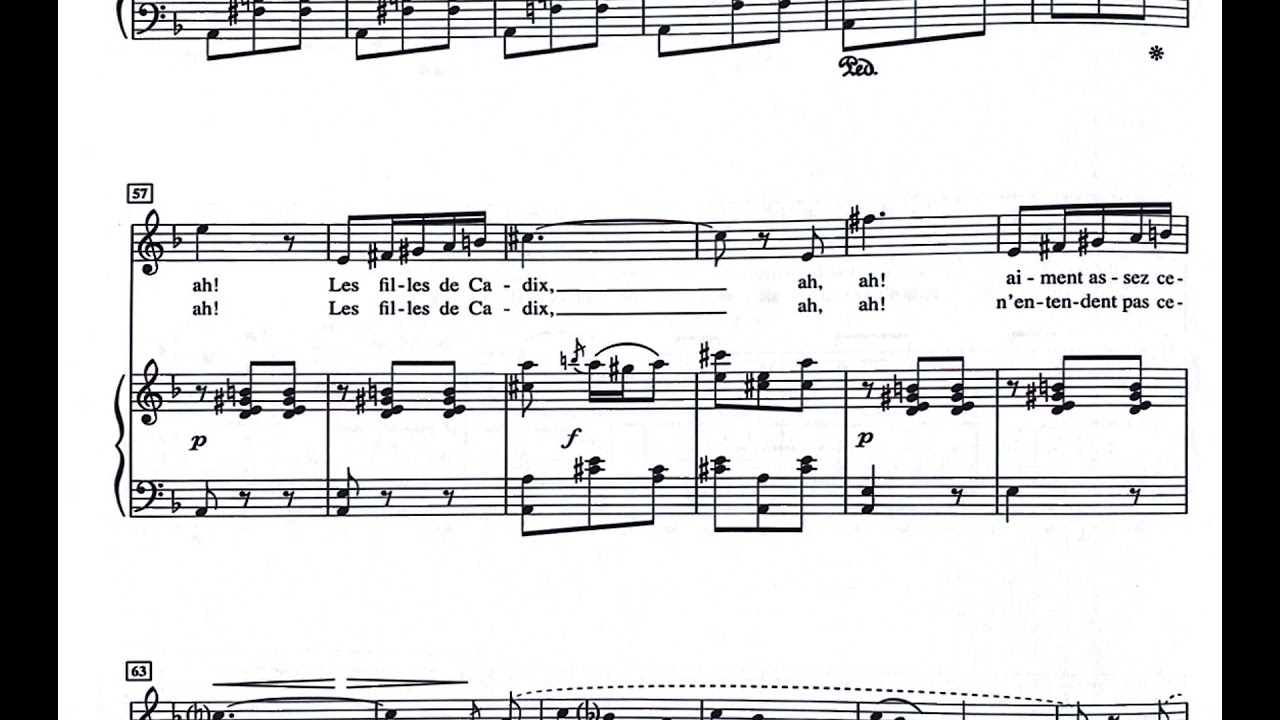 Les Filles de Cadix (Pauline Viardot): piano accompaniment (no repeat)