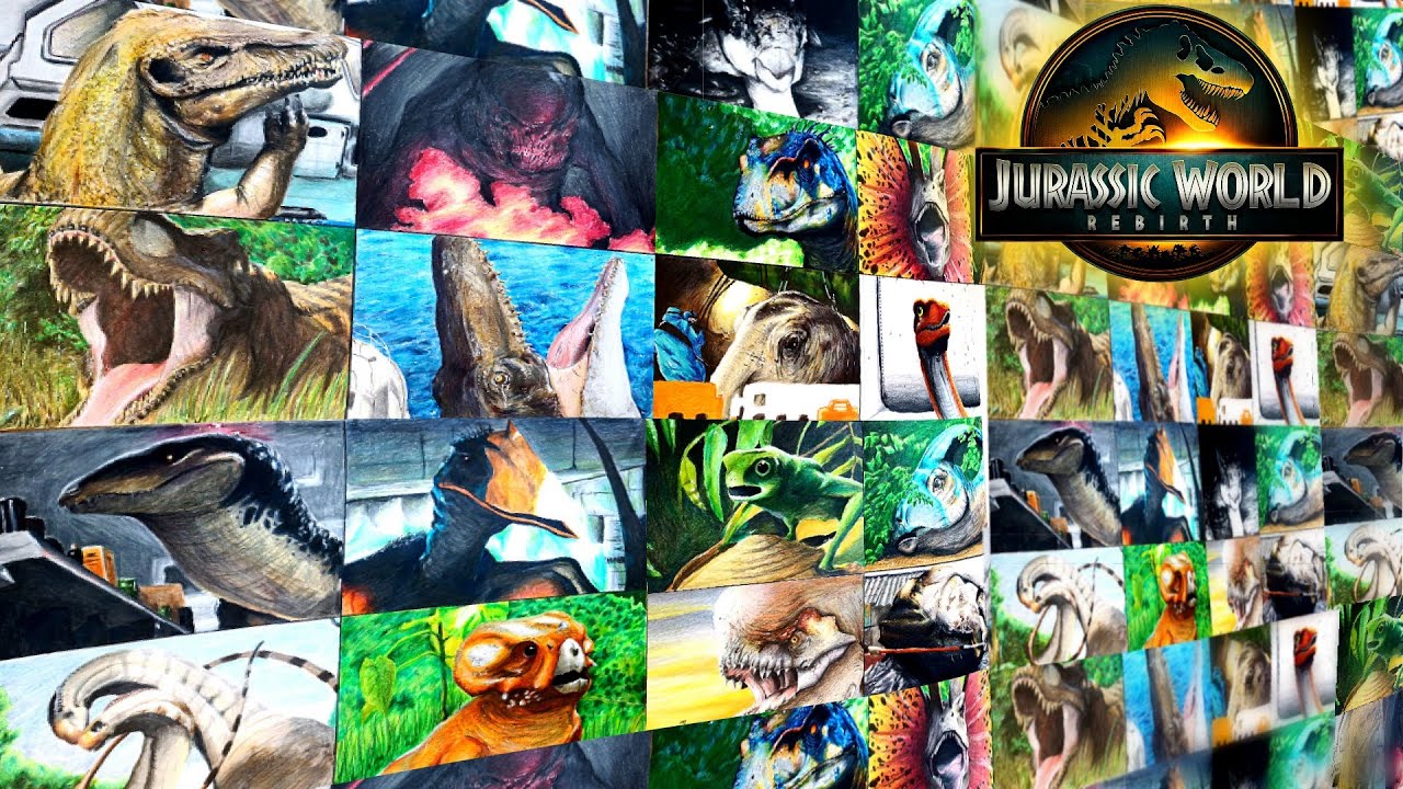 Drawing All Dinosaurs from Jurassic World: Rebirth
