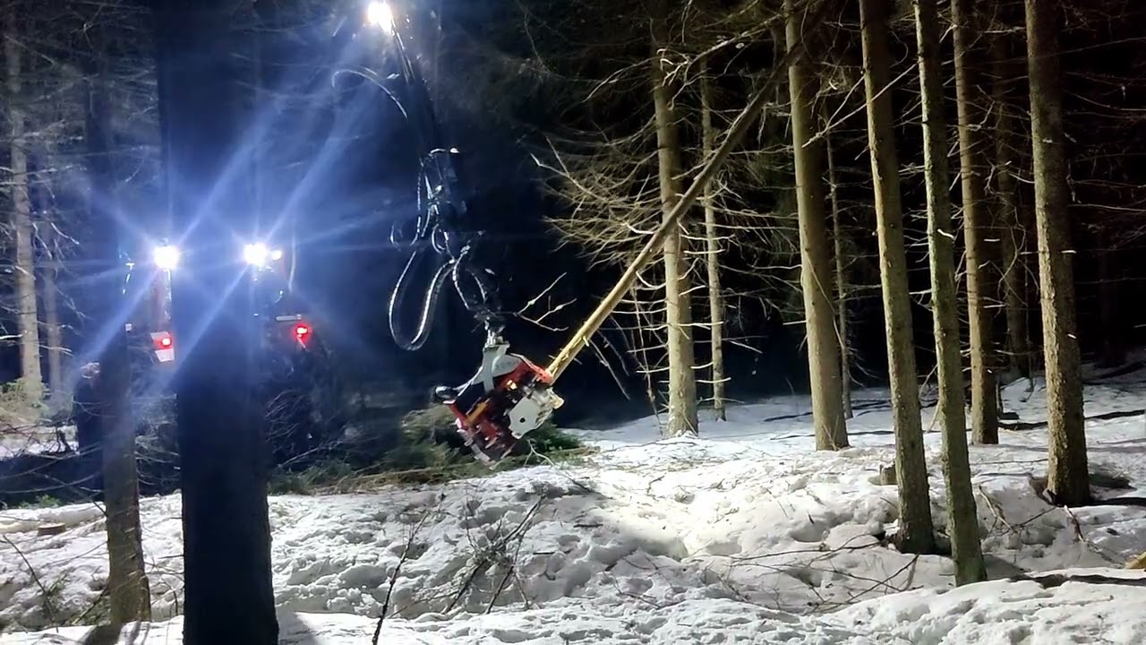 Nisula 325H + valtra kuusikossa