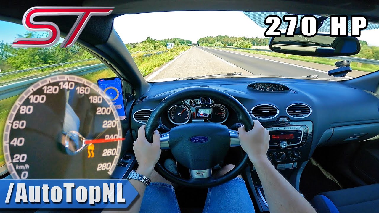 FORD FOCUS ST MK2 270HP TOP SPEED on AUTOBAHN [NO SPEED LIMIT] by AutoTopNL