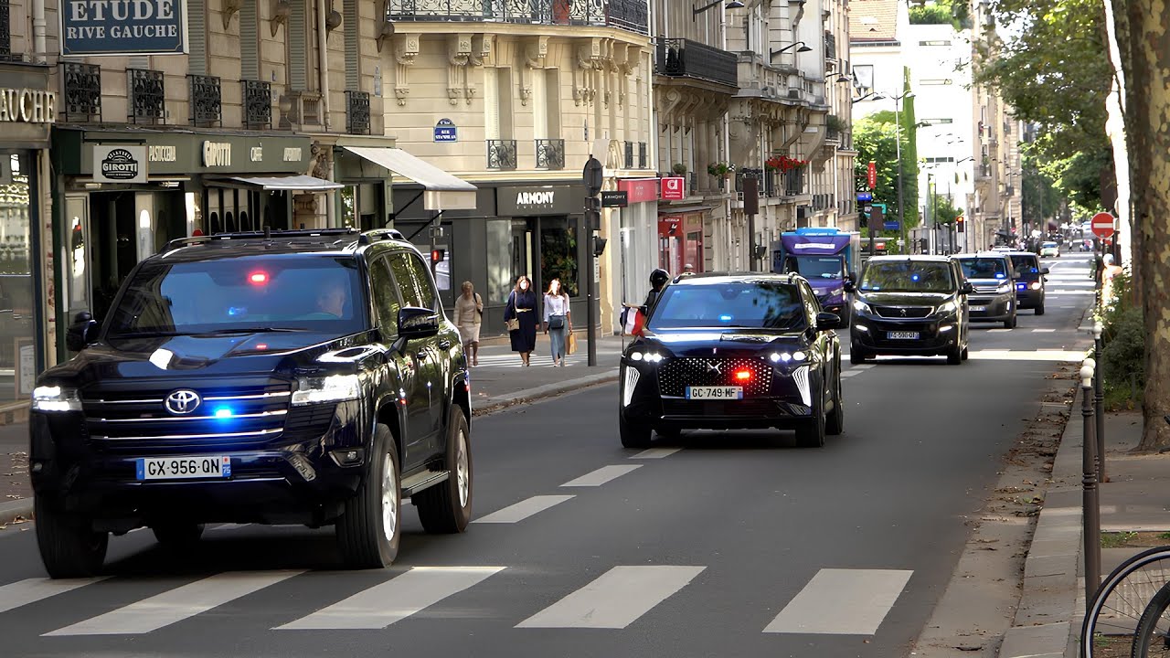 Le convoi Presidentiel de Macron : Un Aperçu Impressionnant