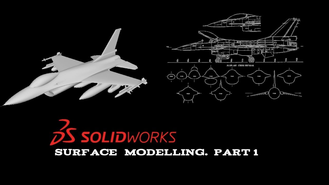 Solidworks surface modelling || Fighter jet || surface modelling tutorial part 1 of 6 || Visiontube