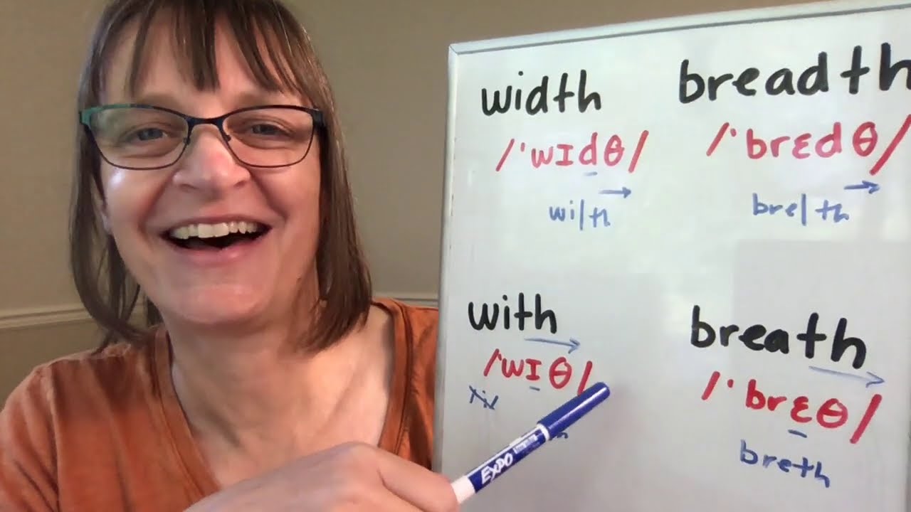 How to Pronounce Width, Breadth, With and Breath