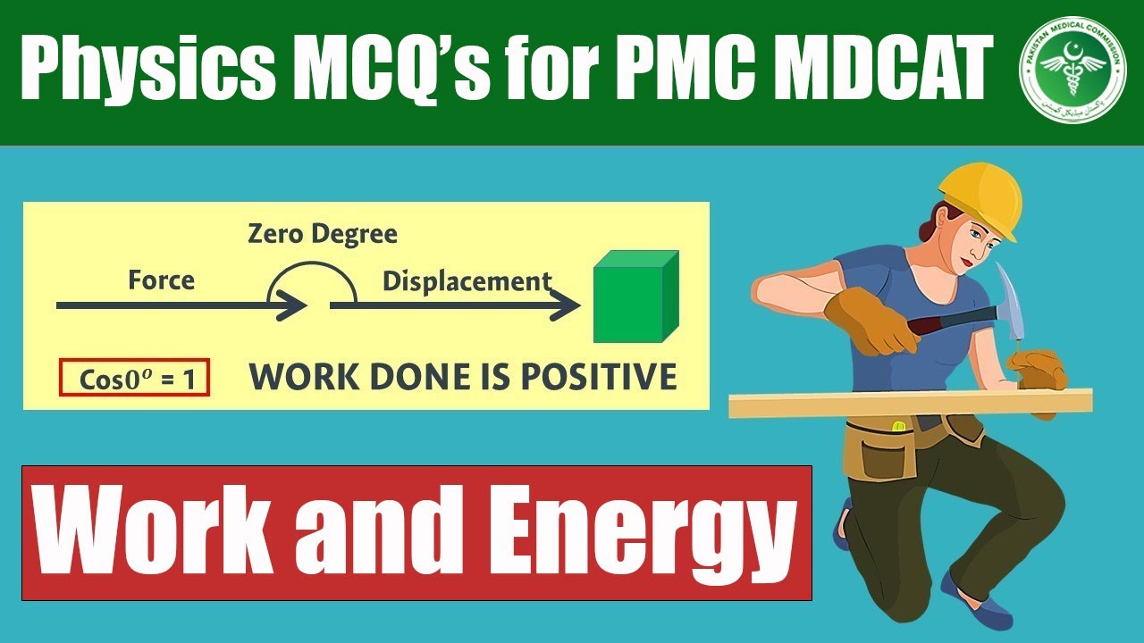 Work and Energy Chapter All Possible MCQ's for PMC MDCAT | Physics Chapter Wise MCQ's | Entry Test