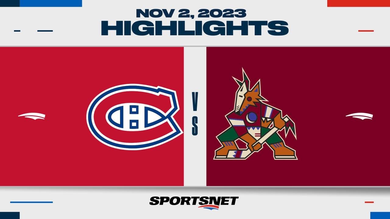 NHL Highlights | Canadiens vs. Coyotes - November 2, 2023