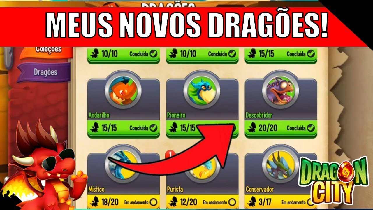 DRAGON CITY, meus NOVOS dragões!!