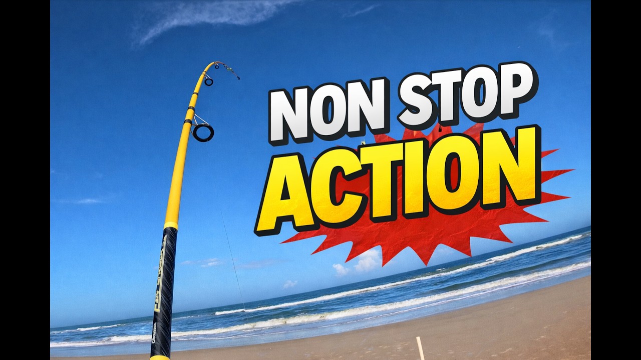 Beach Fishing Went Crazy… Nonstop Bites In The Surf