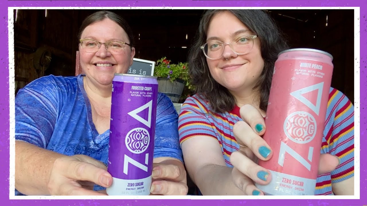 ZOA Energy (White Peach & Frosted Grape) Taste Test / Review!