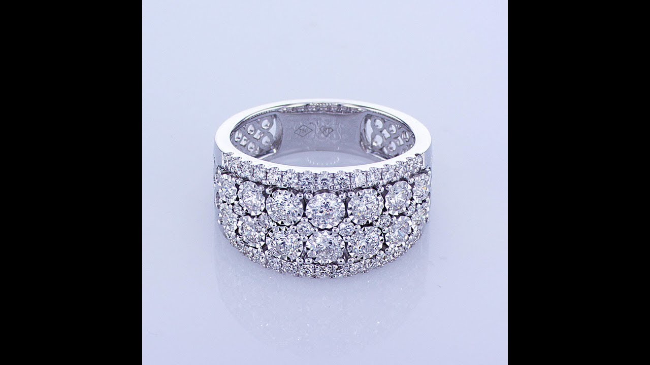1.21CT 18K White Gold Fashion Diamond Band