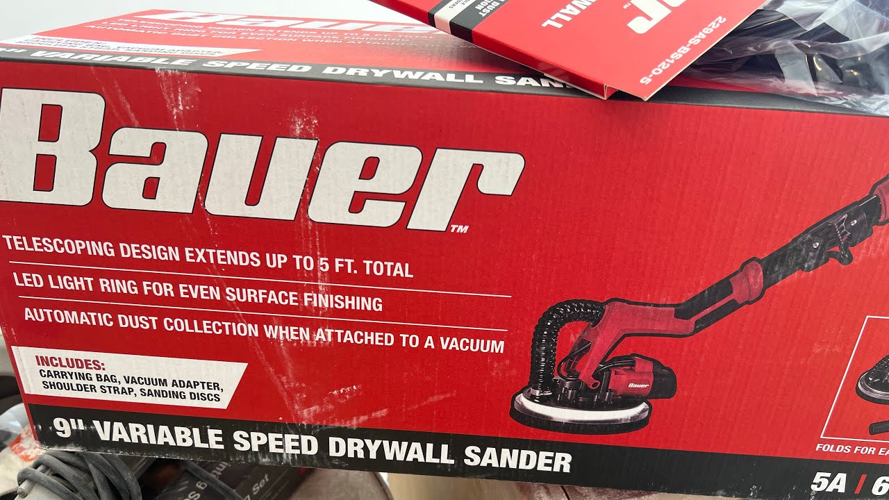 Brand new BAUER 5 Amp, 9 in. Variable-Speed Drywall Sander