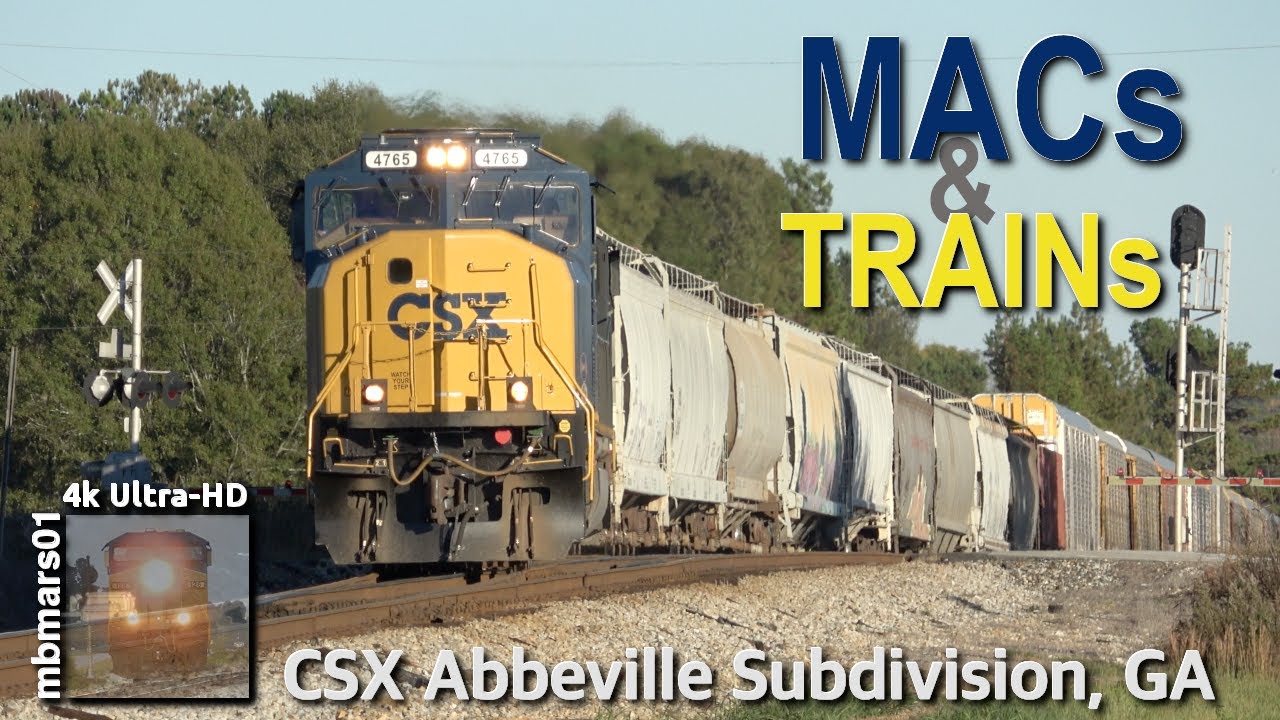 [8e][4k] MACs & TRAINs! CSX Abbeville Subdivision, GA 11/15/2024-11/16/2024