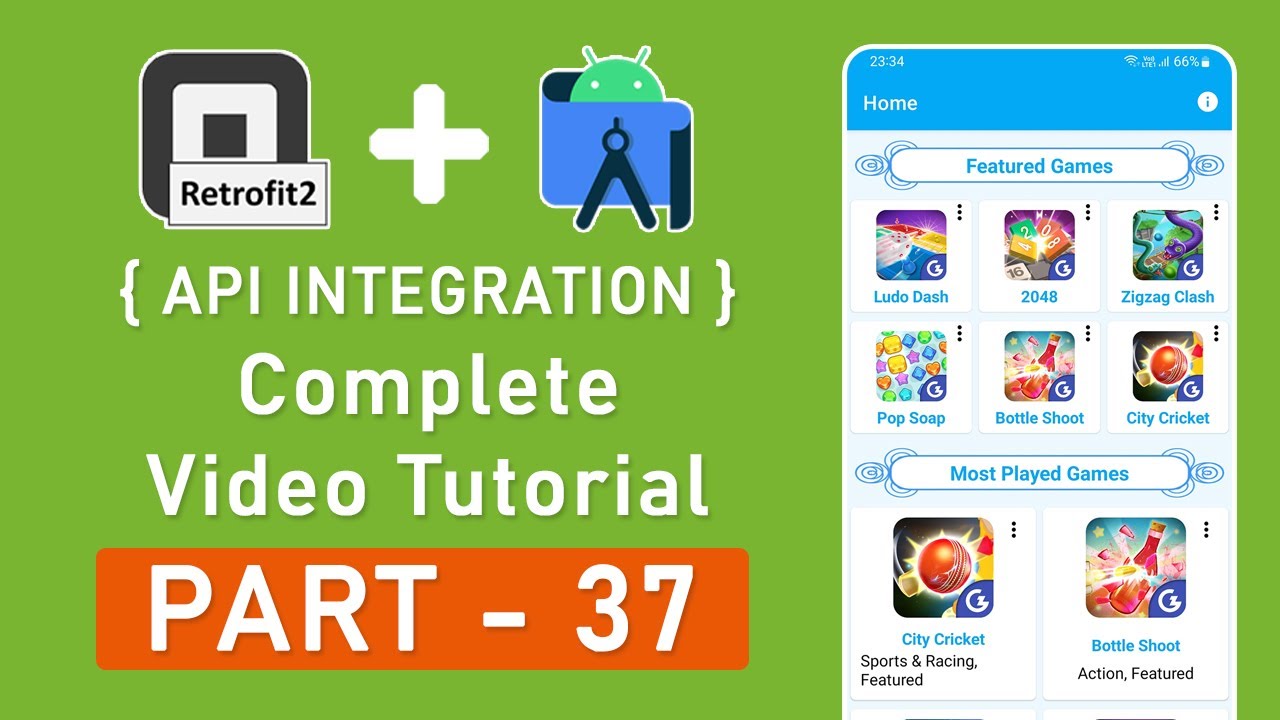 Create Activity For Category Games - JSON API Integration Retrofit2 Android - Krishna Apps