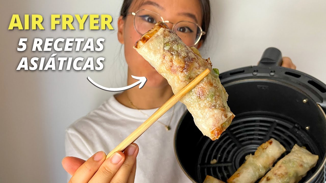Probando 5 Recetas Asiáticas en Air Fryer | Cocina con Coqui