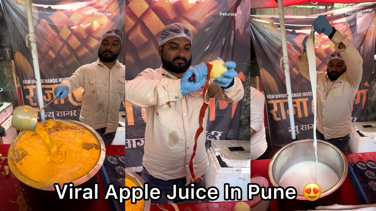 Viral Apple Juice making in Pune 🍎