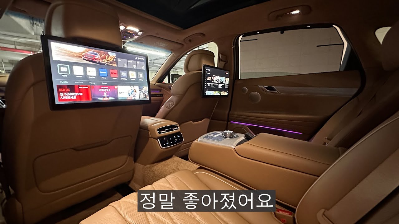 신형 테슬라 압살하는, 6천만원 국산차 2열 모니터 수준ㄷㄷ