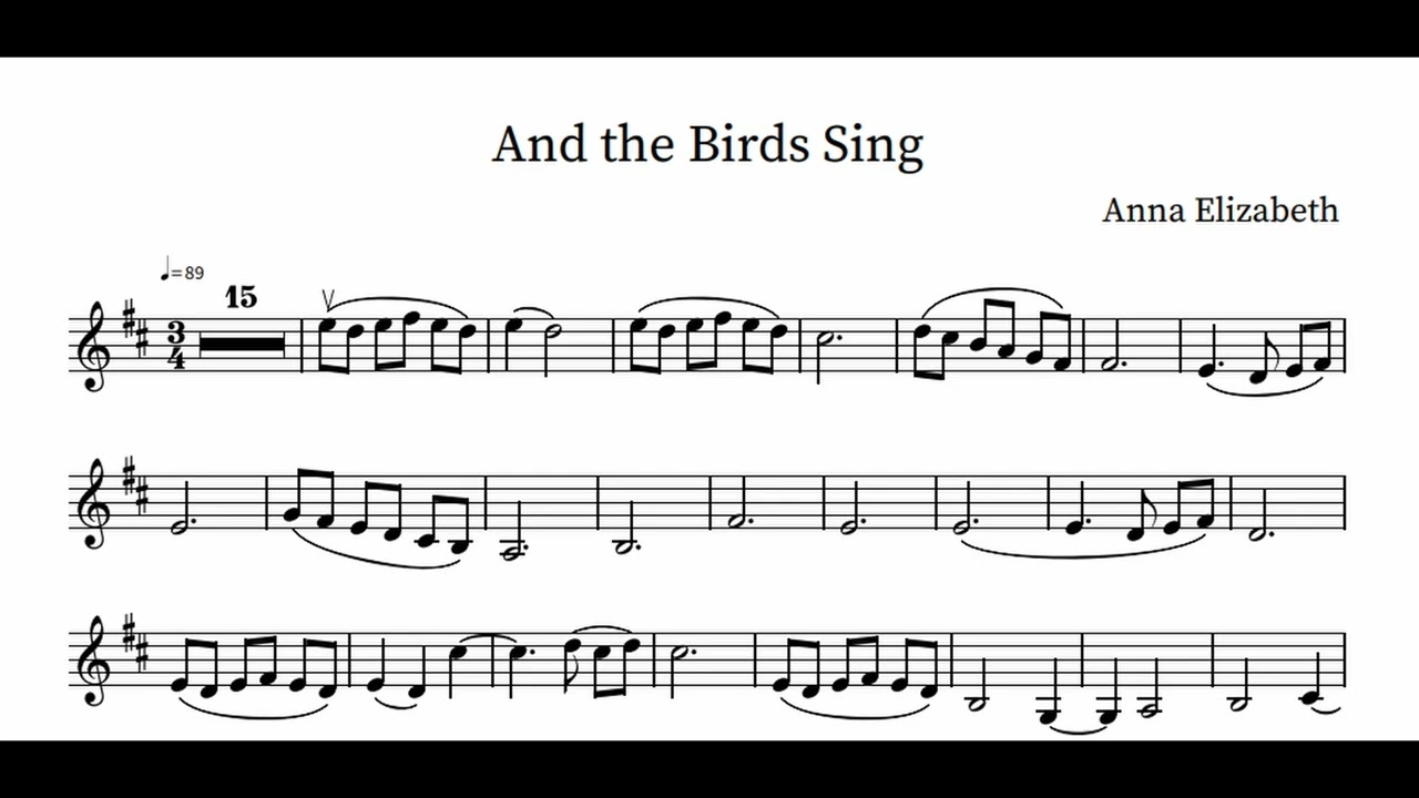 And the Birds Sing - Violin Sheet Music Play-Along