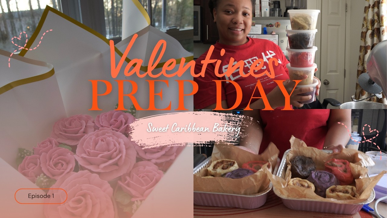 VALENTINE’S DAY ORDER PREP VLOG | Baking + Packaging + Shipping Prep | Sweet Caribbean Bakery