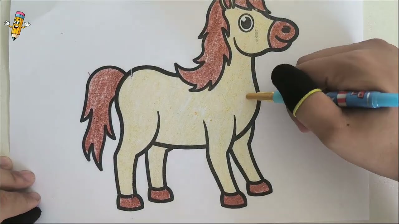 Tô Màu Con Ngựa | How to Color A Horse | Bé Tô Màu #145