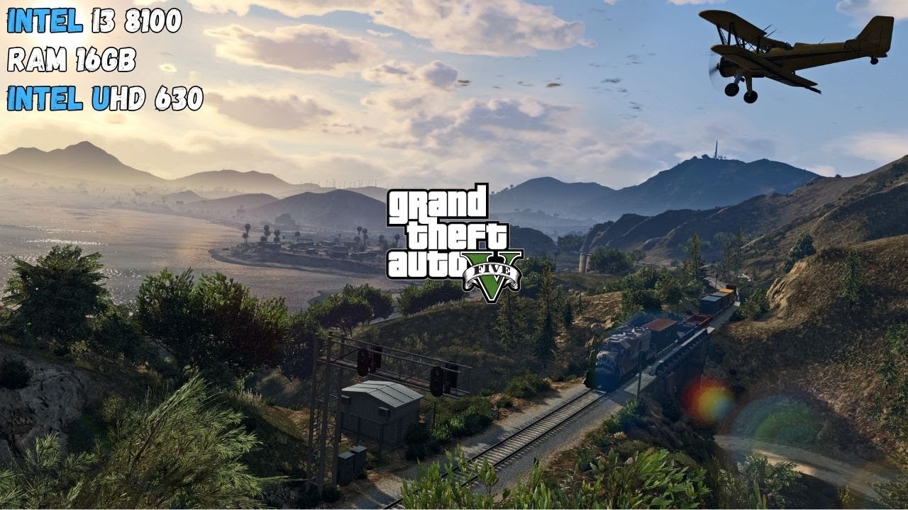 GTA V Enhanced On I3 8100 UHD 630 Ram 16GB || Test Game Intel I3 8100 UHD 630 #12