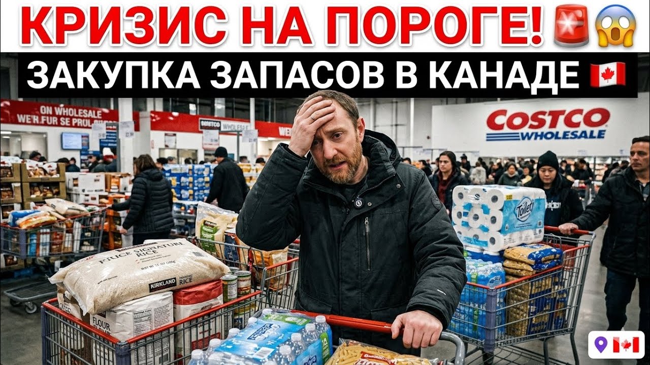 КРИЗИС УЖЕ ТУТ! 😨 БОЛЬШАЯ ЗАКУПКА ПРОДУКТОВ В COSTCO 🇨🇦 Выживание в Канаде 2026
