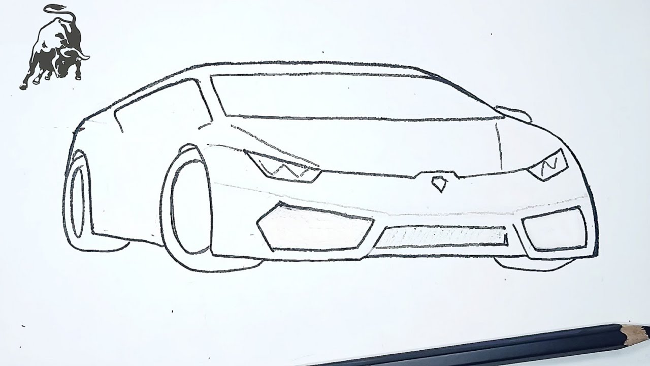 Как нарисовать автомобиль Lamborghini!