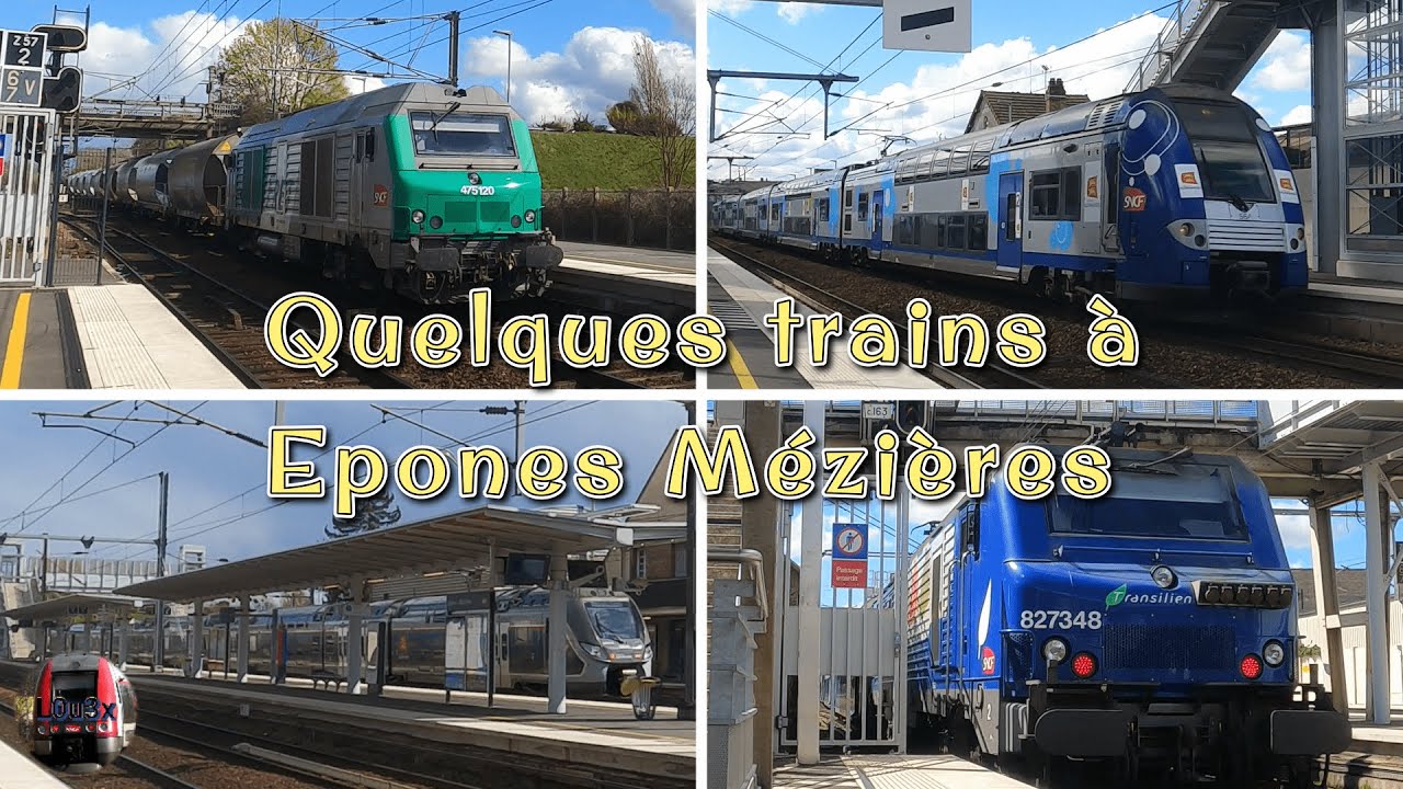 Quelques trains à Epone Mézières