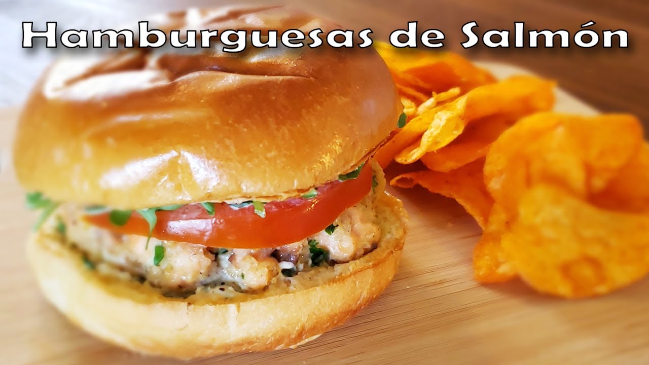 Receta de Como Hacer Hamburguesas de Salmón | Salmon Burgers Recipe