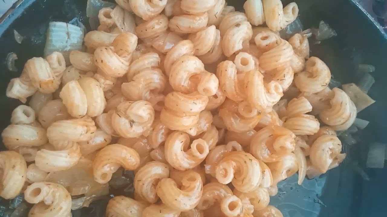 Самый простой рецепт макарон. Макароны для бедных но очень вкусных.