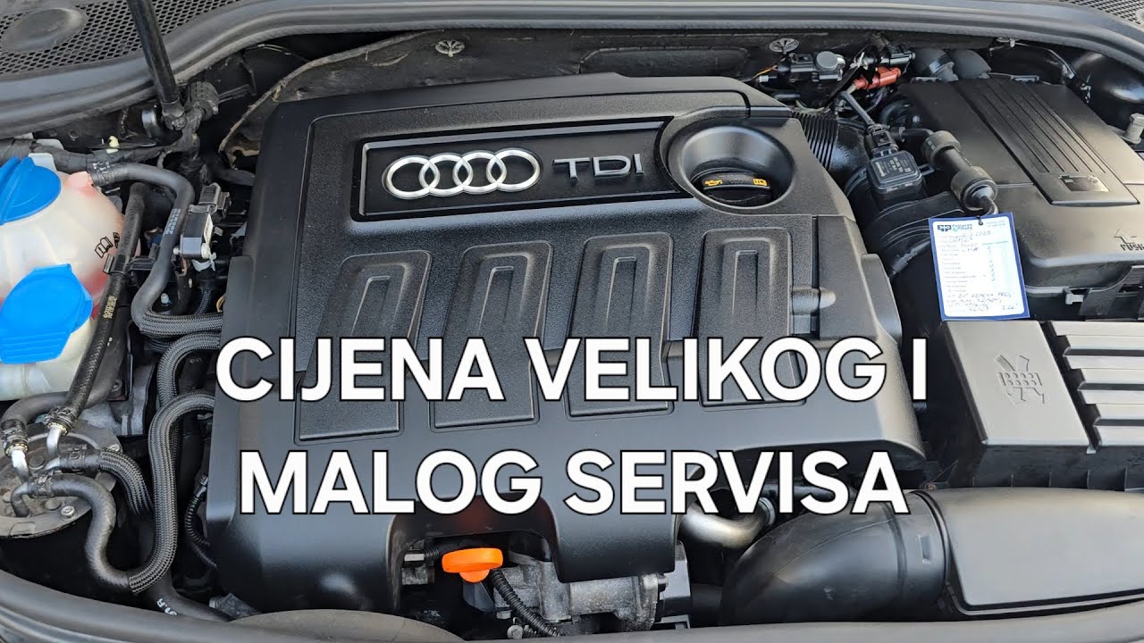 AUDI A3 1.6TDI - CIJENA VELIKOG I MALOG SERVISA 07.03.2025
