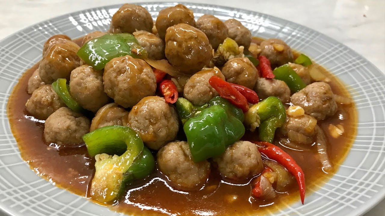 Resep Bola Bola daging  Saus Teriyaki ini .. Enak Banget...  | Menu Resto