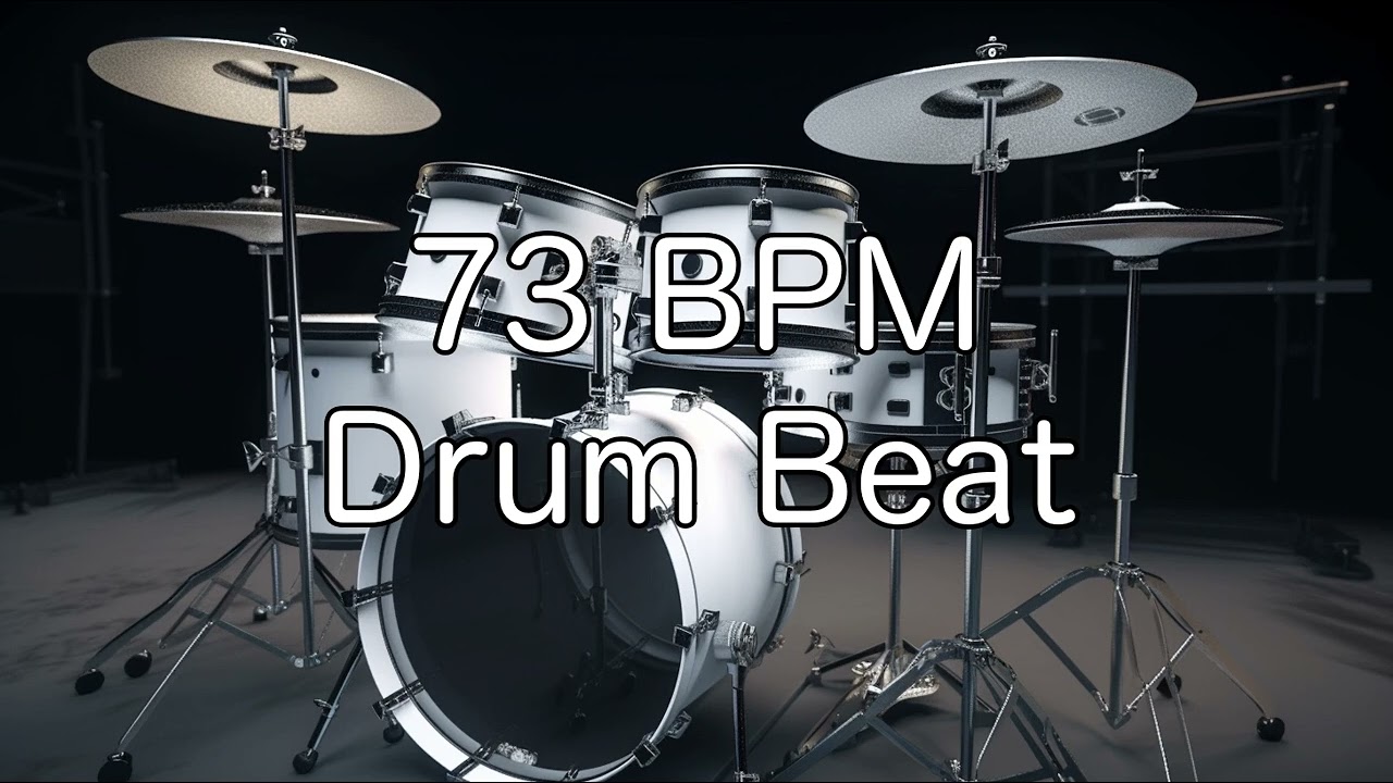 73 BPM Rock Drum Beat for Musical Practise