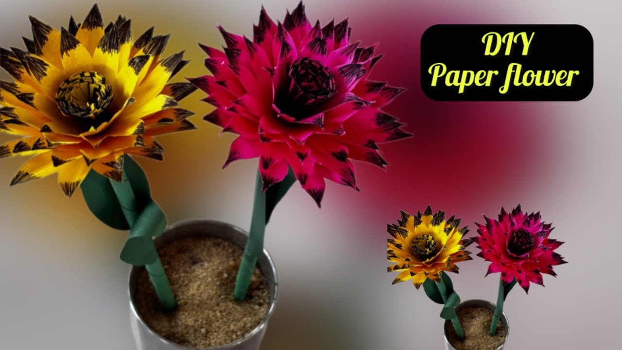 How to make a paper flower| Flower making tutorial| #diy #craft360 #paperflowers