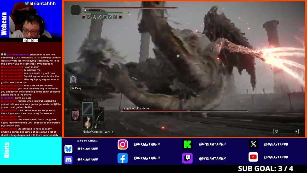 (Dragonlord Placidusax Fight)My Very 1st time playing Elden Ring. Give me some tips!  Pt.29