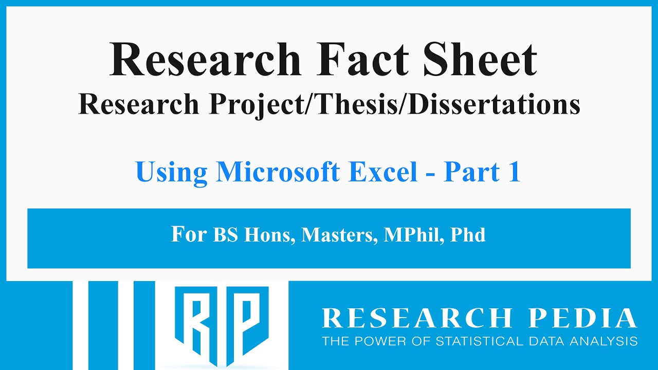 Research Fact Sheet Preparation-Part 1
